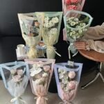 Sweet Letter Printed Multi-flower Sleeve - Image 2