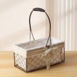 Black Iron Rectangular Flower Baskets CXBZ-HL008 - Image 2