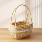 Pearl‑Trimmed Ruffled‑Edge Flower Baskets CXBZ-HL011 - Image 2