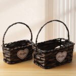 2‑Set Coffee‑Colored Rectangular Flower Baskets CXBZ-HL013 - Image 2