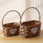 2‑Set Natural‑Color Oval Flower Baskets CXBZ-HL014 - Image 2