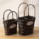 2‑Set Coffee‑Colored T‑Shape Flower Baskets CXBZ-HL016 - Image 2