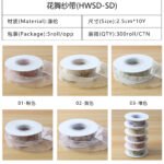 2.5cm Flower‑Dance Organza Ribbon, 10 Yards