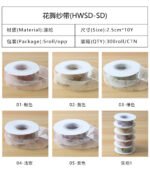 2.5cm Flower‑Dance Organza Ribbon, 10 Yards