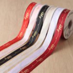 2.5cm Gold‑Foil "Happy" Ribbon, 32 Yards - Image 2
