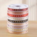 1cm Gold‑Foil Tiny Heart Ribbon, 32 Yards - Image 2