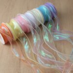 4cm Iridescent Fishtail Ribbon With Paper Card, 10 Yards - Image 3