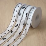 2.5cm Flocked Organza Ribbon, 10 Yards - Image 2