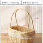 Pearl‑Trimmed Ruffled‑Edge Flower Baskets CXBZ-HL011