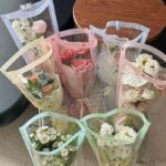 Sweet Letter Printed Multi-flower Sleeve - Image 3