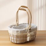 2‑Set Golden Metal‑Iron Oval Flower Baskets CXBZ-HL004 - Image 3