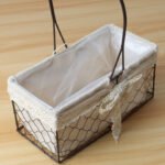 Black Iron Rectangular Flower Baskets CXBZ-HL008 - Image 3