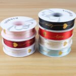2.5cm Gold‑Foil Heart‑Line Printed Ribbon, 32 Yards - Image 2
