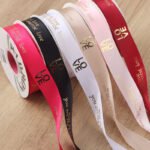 2.5cm Gold‑Foil Affection Printed Ribbon, 32 Yards - Image 2
