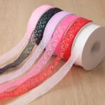 2.5cm Iridescent Heart Organza Ribbon, 20 Yards - Image 2