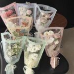 Sweet Letter Printed Multi-flower Sleeve - Image 4