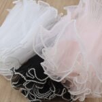 28cm Pearl Ruffled Wave Tulle, 4 Yards - Image 3