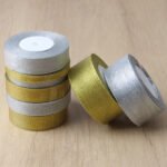Gold & Silver Glitter Polyester Ribbon - Image 4