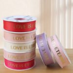 2.5cm "Love Is Eternal" Printed Ribbon, 30 Yards - Image 3