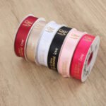 2.5cm Gold‑Foil Affection Printed Ribbon, 32 Yards - Image 3