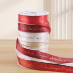 2.5cm Gold‑Foil Heartbeat Ribbon, 32 Yards - Image 3