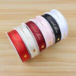 2.5cm Gold‑Foil Eternal Love Ribbon, 32 Yards - Image 4