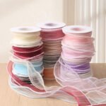 4cm Pearl Fishtail Ribbon With Paper Card, 5 Yards - Image 2