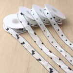 2.5cm Flocked Organza Ribbon, 10 Yards - Image 3