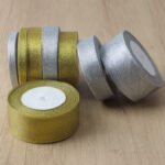 Gold & Silver Glitter Polyester Ribbon - Image 5