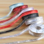 2.5cm Gold Edge Organza Ribbon Printed “JUST FOR YOU”, 40 Yards - Image 4