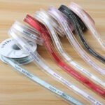 2.5cm Gold Edge Organza Ribbon Printed “Happy Birthday”, 40 Yards - Image 3