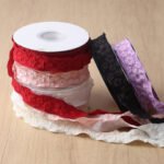 2.5cm Embossed Floral Ribbon, 10 Yards - Image 4