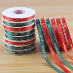 1cm Christmas Printed Ribbon, 25 Yards - Image 2
