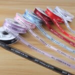 2.5cm “Wish You All the Best” Printed Organza Ribbon, 40 Yards - Image 3