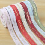 2.5cm Gold‑Foil Ribbed "Just For You" Ribbon, 32 Yards - Image 4