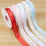 2.5cm Starry Sky "Love You" Ribbon, 32 Yards - Image 2