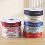 2.5cm “Happy Birthday” Printed Organza Ribbon, 40 Yards - Image 4