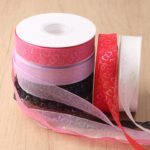 2.5cm Iridescent Heart Organza Ribbon, 20 Yards - Image 4