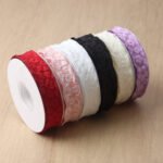 2.5cm Embossed Floral Ribbon, 10 Yards - Image 5