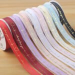 2.5cm Gold‑Foil Heartbeat Printed Ribbon, 32 Yards - Image 3