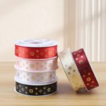 2.5cm Gold‑Foil Four‑Leaf Clover Ribbon, 32 Yards - Image 2