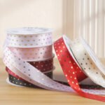 2.5cm Gold‑Foil Tiny Heart Ribbon, 32 Yards - Image 2