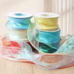 4cm Iridescent Fishtail Ribbon With Paper Card, 10 Yards - Image 4
