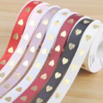 2.5cm Gold‑Foil Big Heart Ribbon, 32 Yards - Image 3