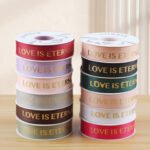 2.5cm "Love Is Eternal" Printed Ribbon, 30 Yards - Image 2