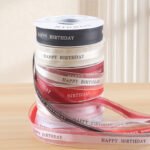 2.5cm “Happy Birthday” Printed Organza Ribbon, 40 Yards - Image 5
