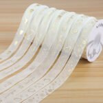 2.5cm Hot Stamping INS Sheer Organza Ribbon, 20 Yards - Image 4