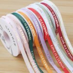 1cm "Love Is Eternal" Printed Ribbon, 32 Yards - Image 4