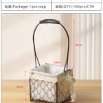 Black Iron Square Flower Baskets CXBZ-HL009