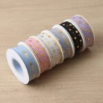 2.5cm Gold Dot Organza Ribbon, 10 Yards - Image 5